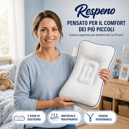 Respeno Sonno Sereno – Cuscino ergonomico sagomato per bambini